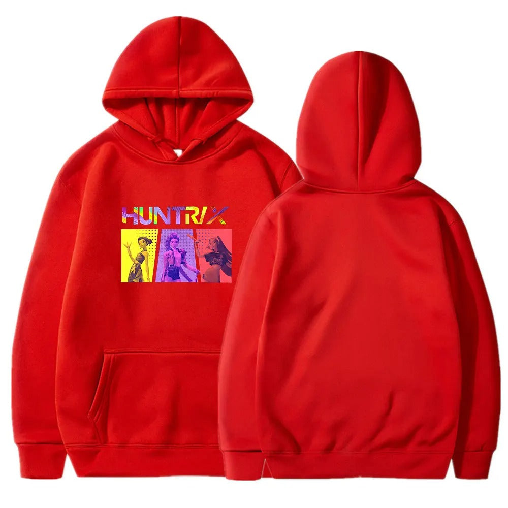 Kpop Demon Hunter Hoodie- Huntrix Graphic Front Design