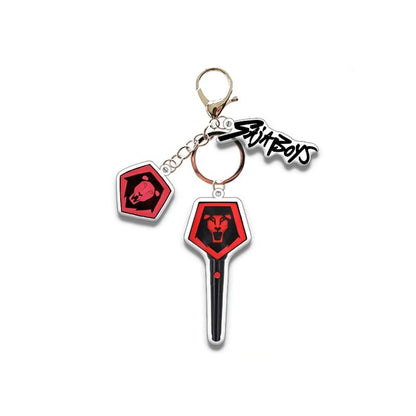 1pc Saja boys Red Logo Acrylic Keychain