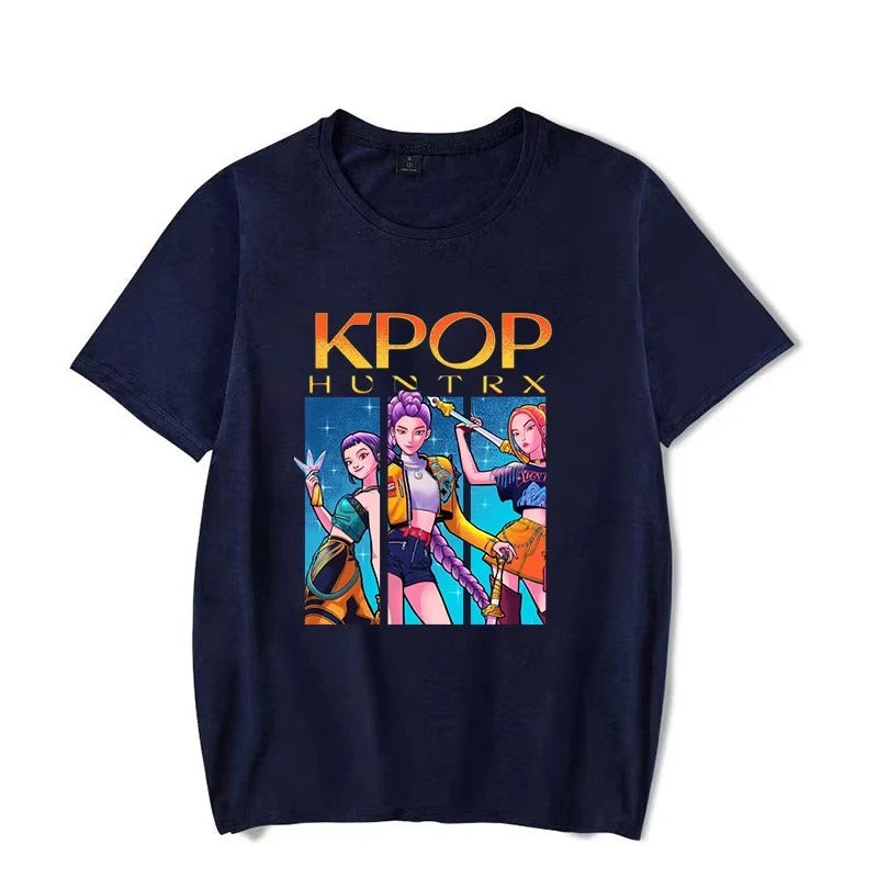 Harajuku KPop Demon Hunters Print T-shirt