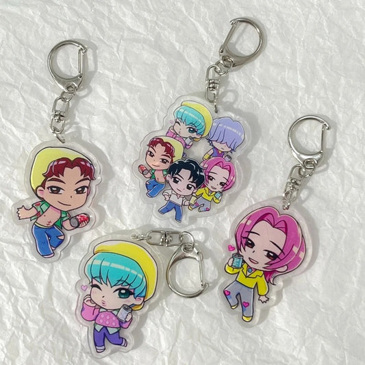 4pcs Saja Boys Cute Keyring