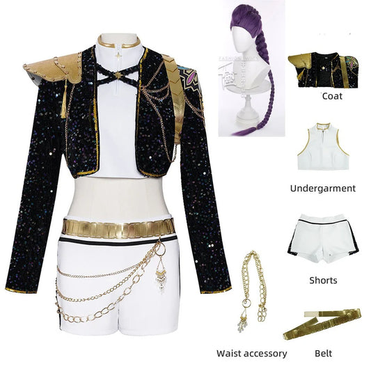 Kpop Demon Hunter Rumi Black Cosplay Costume
