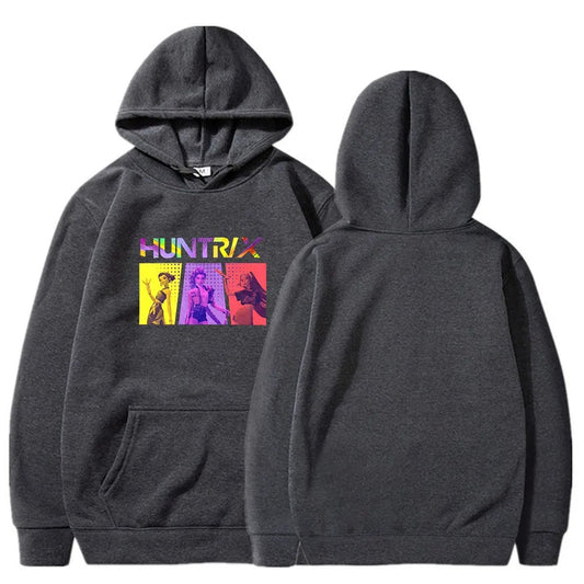 Kpop Demon Hunter Hoodie- Huntrix Graphic Front Design