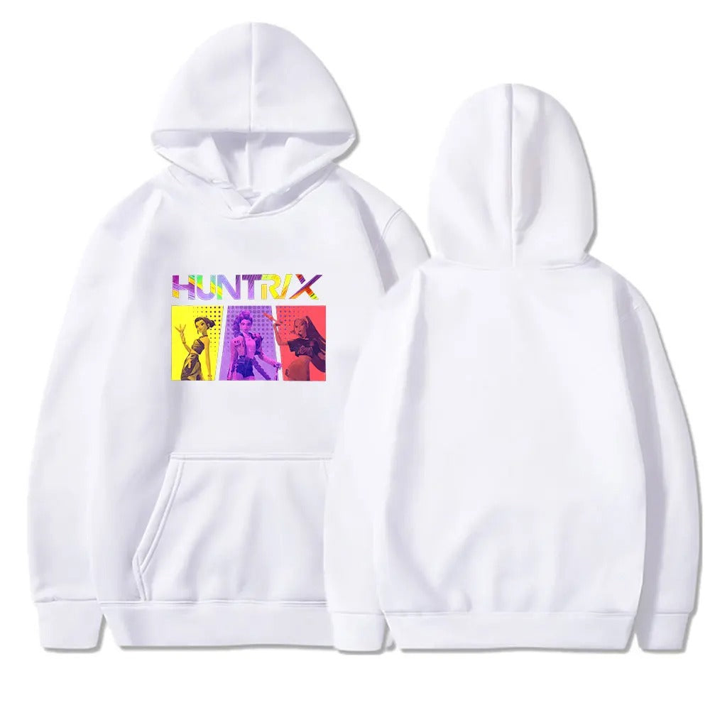 Kpop Demon Hunter Hoodie- Huntrix Graphic Front Design