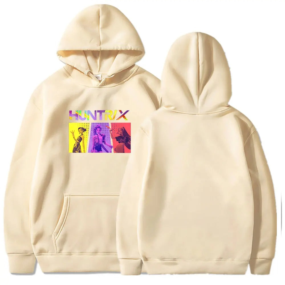 Kpop Demon Hunter Hoodie- Huntrix Graphic Front Design