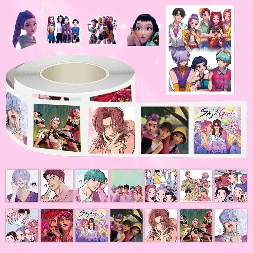 500pcs Waterproof Graffiti KPop Demon Hunters Stickers