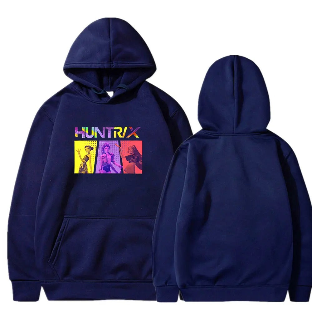 Kpop Demon Hunter Hoodie- Huntrix Graphic Front Design