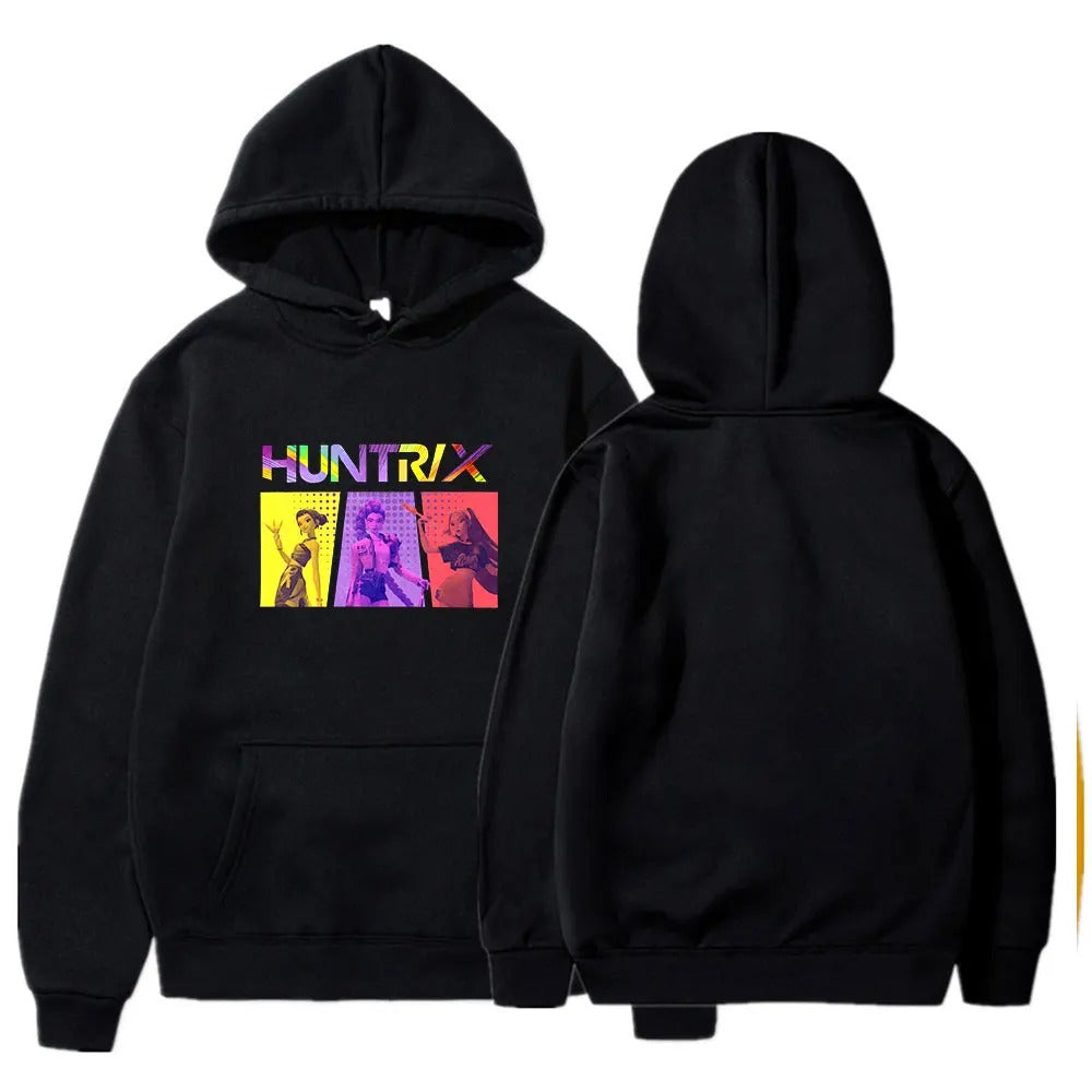 Kpop Demon Hunter Hoodie- Huntrix Graphic Front Design