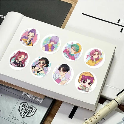 500pcs/Roll Waterproof Anime Kpop Demon Hunters Stickers