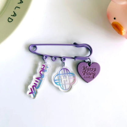 2pcs KPop Demon Hunters Pin Keychain
