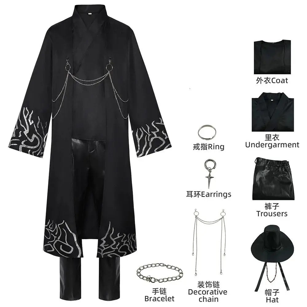 Saja Boys Black Kimono Cosplay Costume Set