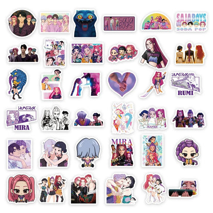 74pcs KPop Demon Hunters Graffiti Stickers