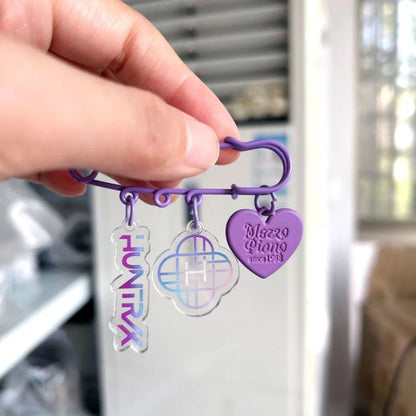 2pcs KPop Demon Hunters Pin Keychain