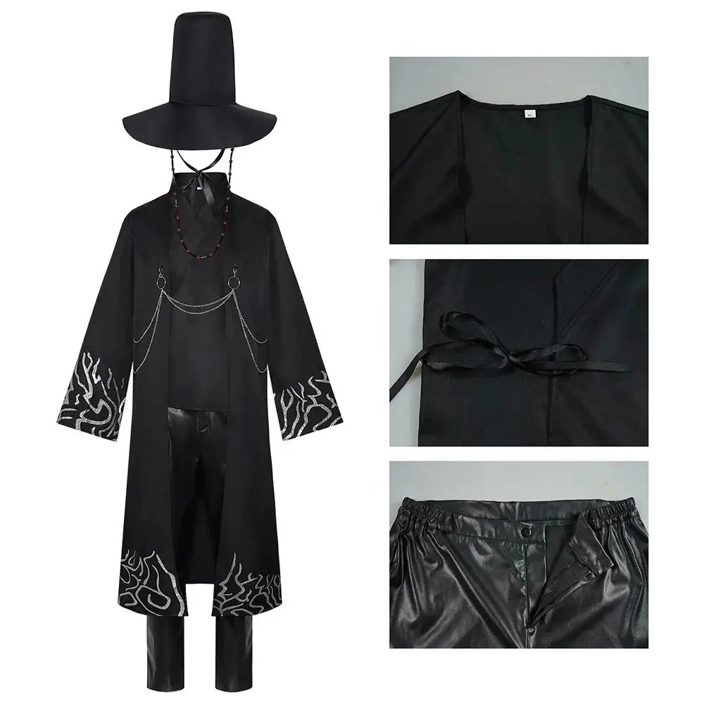 Saja Boys Black Kimono Cosplay Costume Set