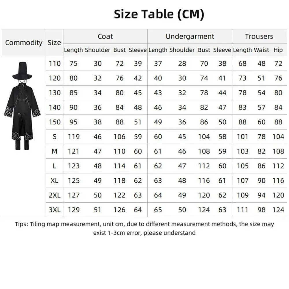 Saja Boys Black Kimono Cosplay Costume Set