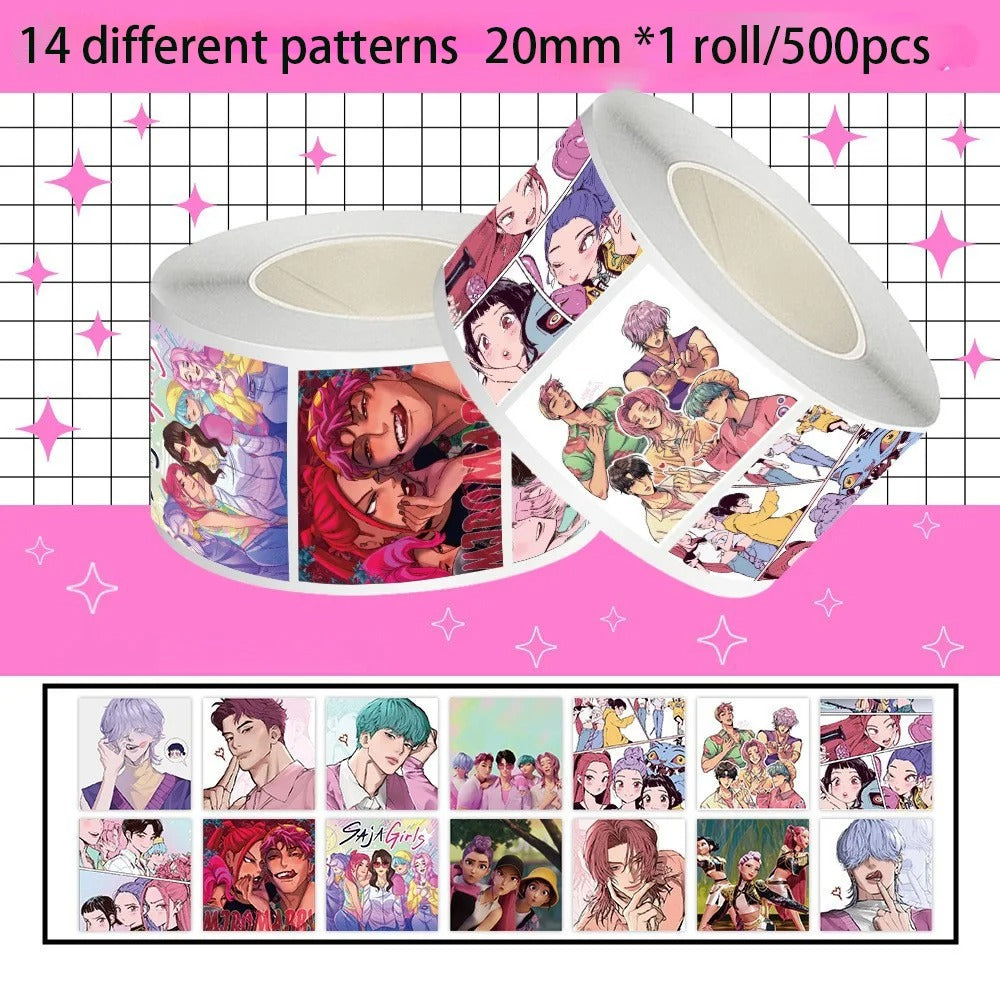 500pcs Waterproof Graffiti KPop Demon Hunters Stickers