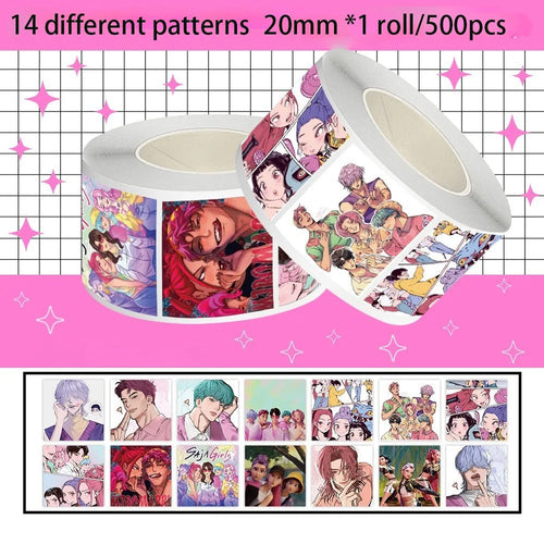 500pcs Waterproof Graffiti KPop Demon Hunters Stickers