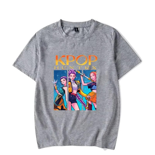 Harajuku KPop Demon Hunters Print T-shirt