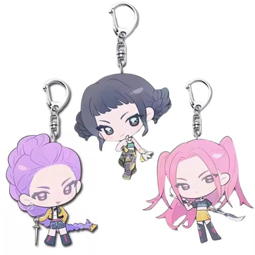 3 PCS Set Rumi Mira Zoey KPop Demon Hunters Acrylic Keychain