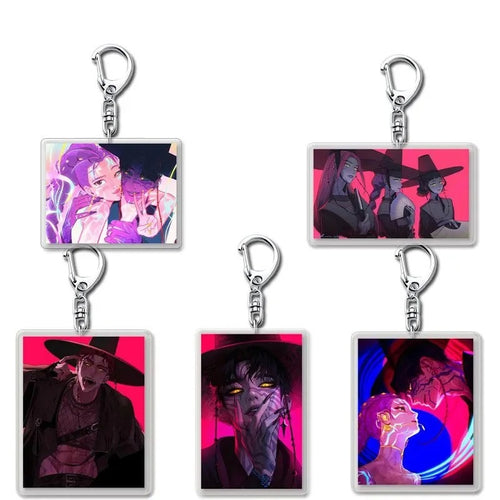 5PCS Set Saja Boys Acrylic Keychain